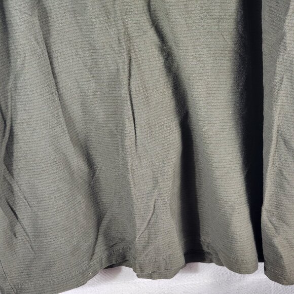 Perry Ellis Green Khaki Ribbed Cotton Rayon Short Sleeve Crew Neck Shirt Size XL - Picture 7 of 16